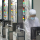 An employee at a semiconductor factory in Nanton in China’s Jiangsu province in March 2021.